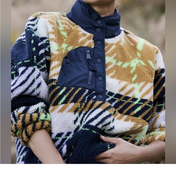 Plaid Fleece Pullover Jacket NWT Hit the Slopes Fleece - Picture 5 of 5